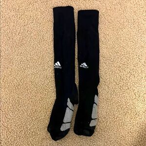 Black Baseball and Softball Socks Adidas one size fits all over the calf length
